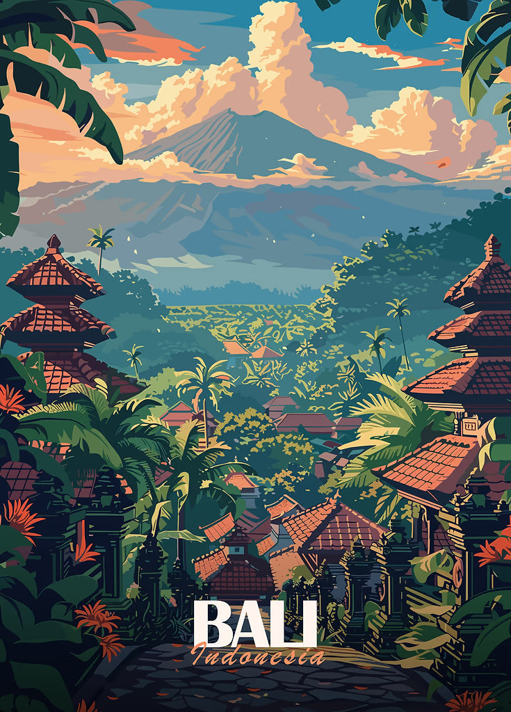 Bali Travel Poster metal poster artwork